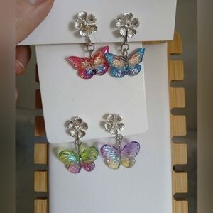 3/$8 Clip-on Butterfly Flower Earrings Girls Womens Teen Kids Accessories